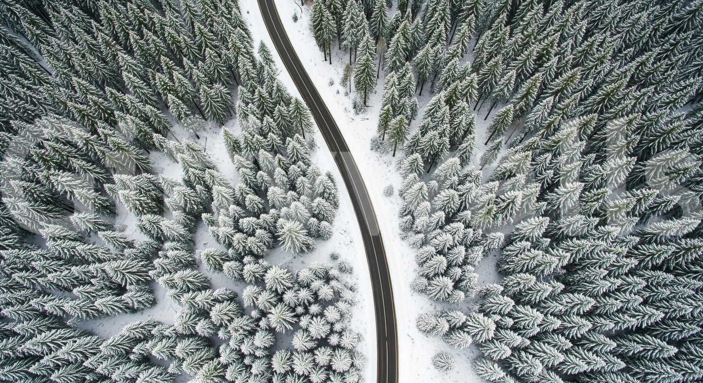 Winter Road Canopy Wall Mural