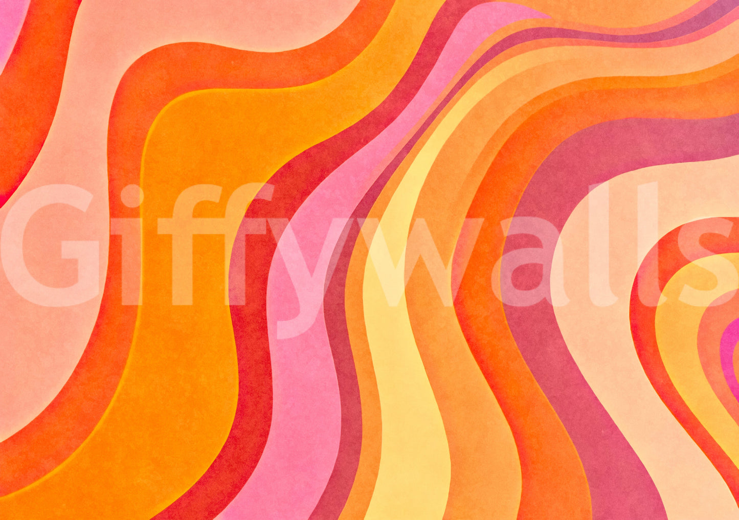 A seamless pattern of colorful waves on a wall