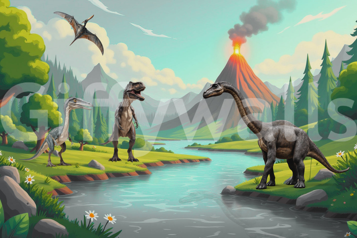 Dino valley view, peaceful and calm