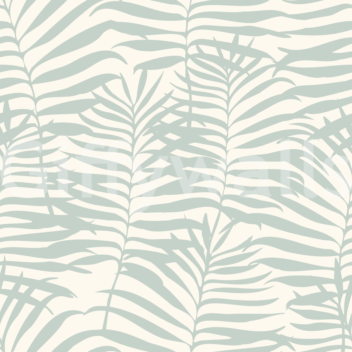 A seamless pattern of sketched leaves on a wall