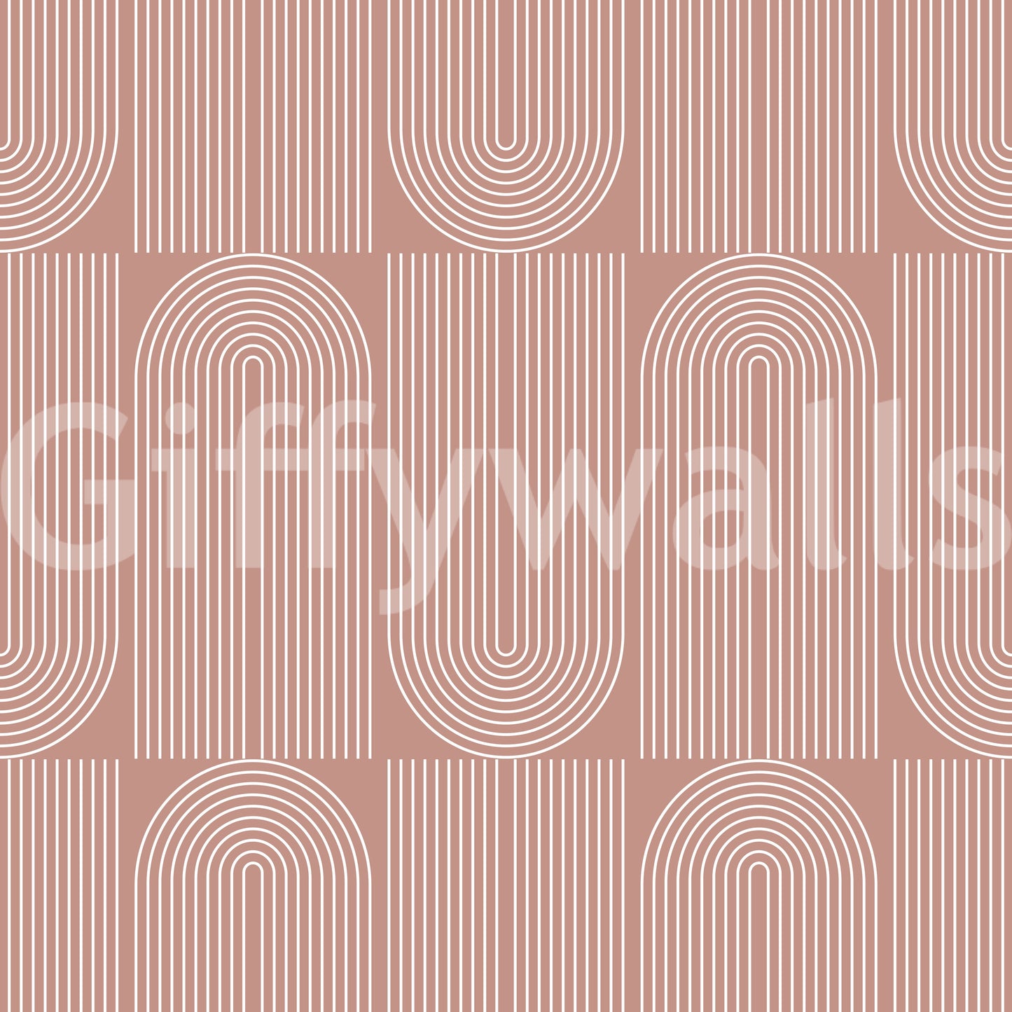 A seamless pattern of geometric outlines on a wall