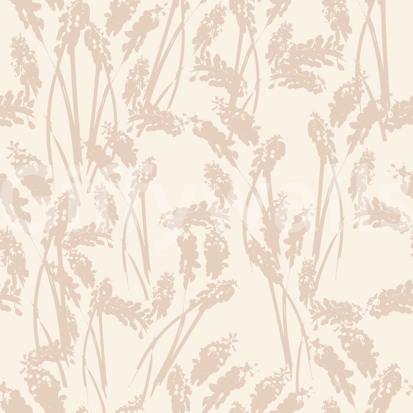 A seamless pattern of grasses on a wall