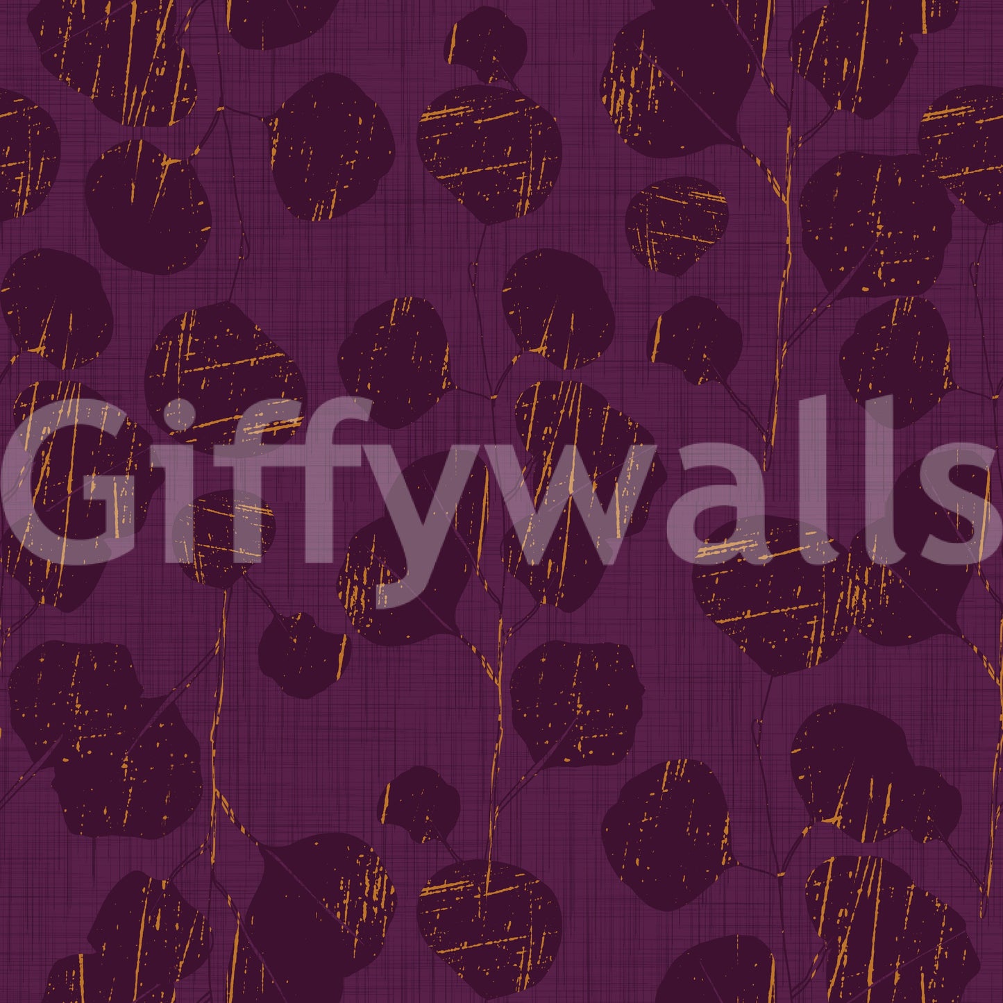 A high-quality dark botanical wall mural for walls.