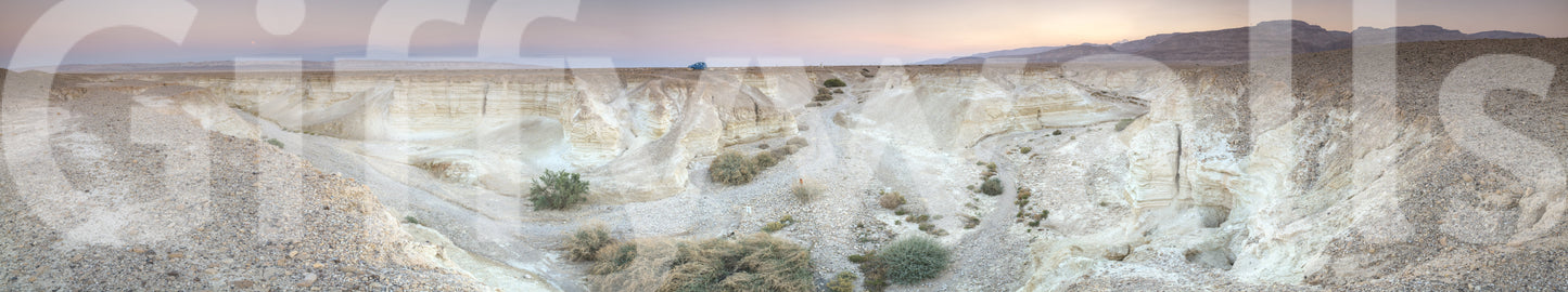 A detail of the warm tones in the desert and sky.
