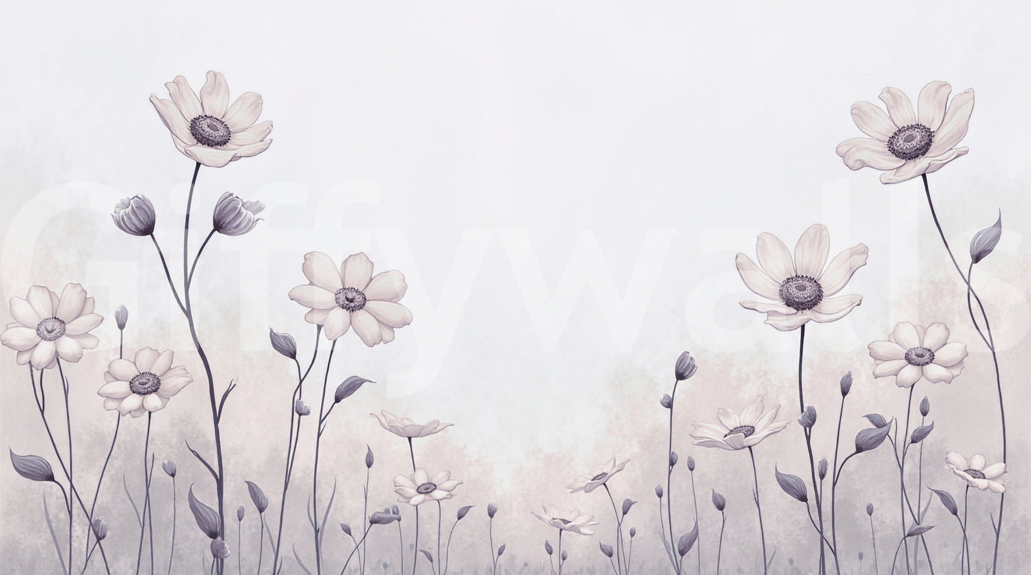 A high-quality serene field wall mural for walls.