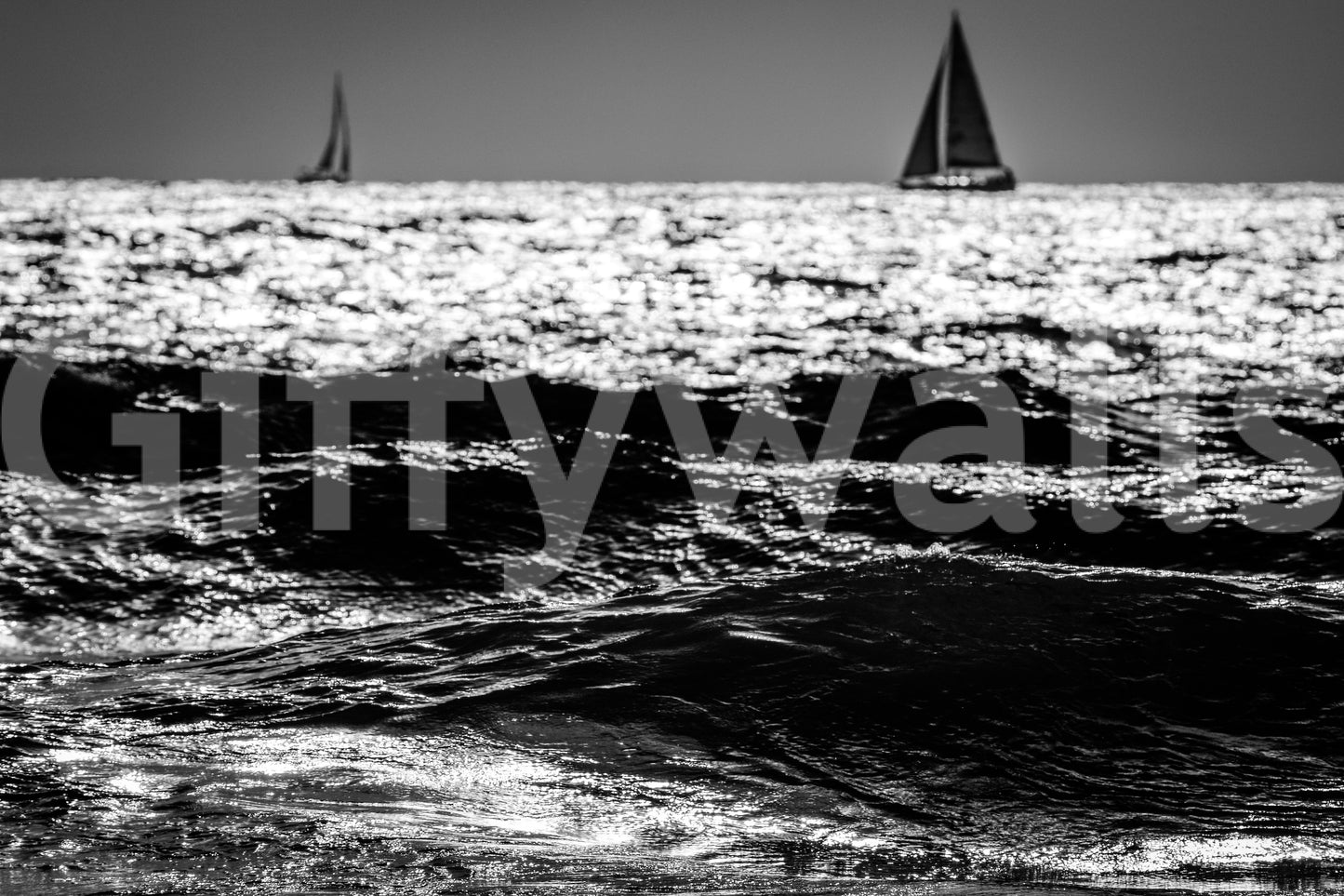 Two Sailboats Wall Mural