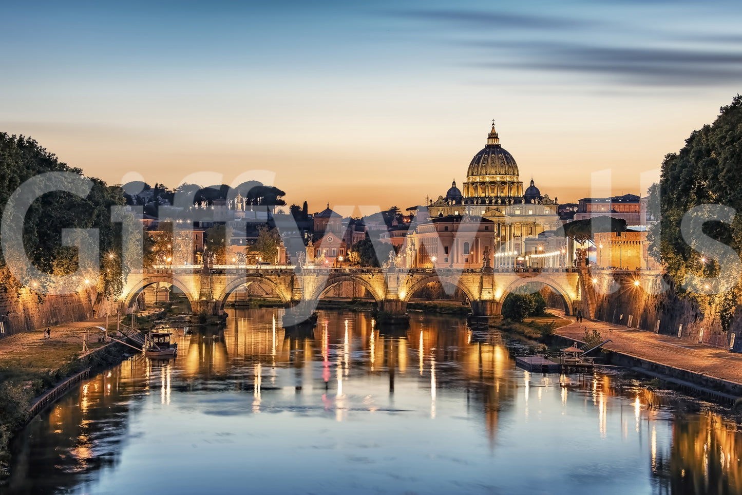 Twilight Over Rome Wall Mural