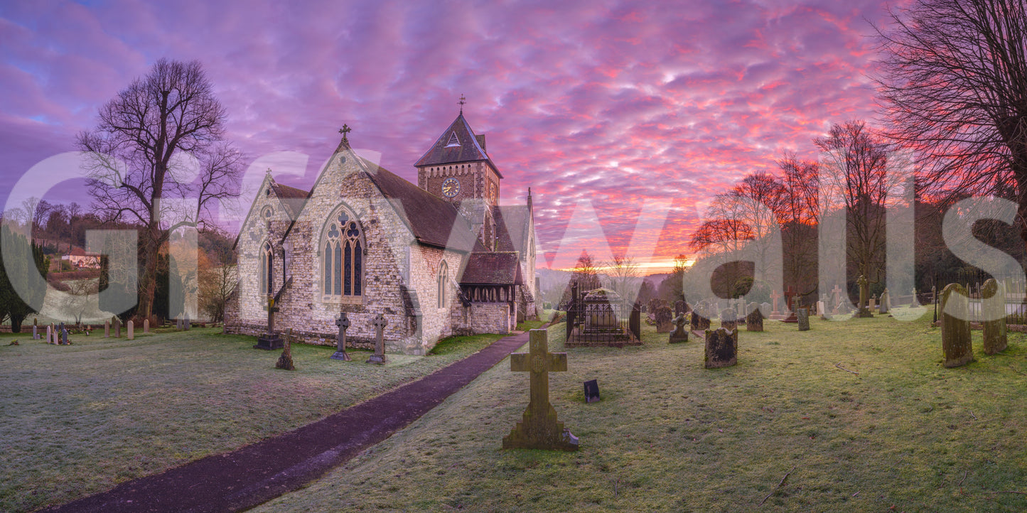 Dawn at the Church Wall Mural