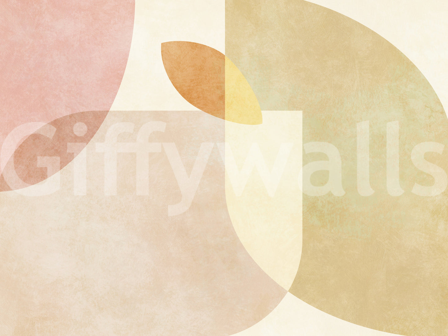 A calming abstract design wallpaper mural that defines a space.