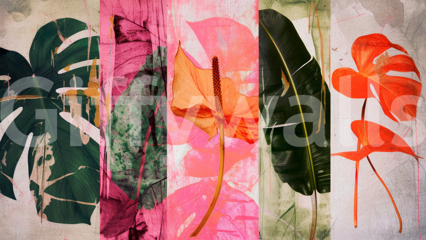 A high-quality serene flower wall mural for walls.