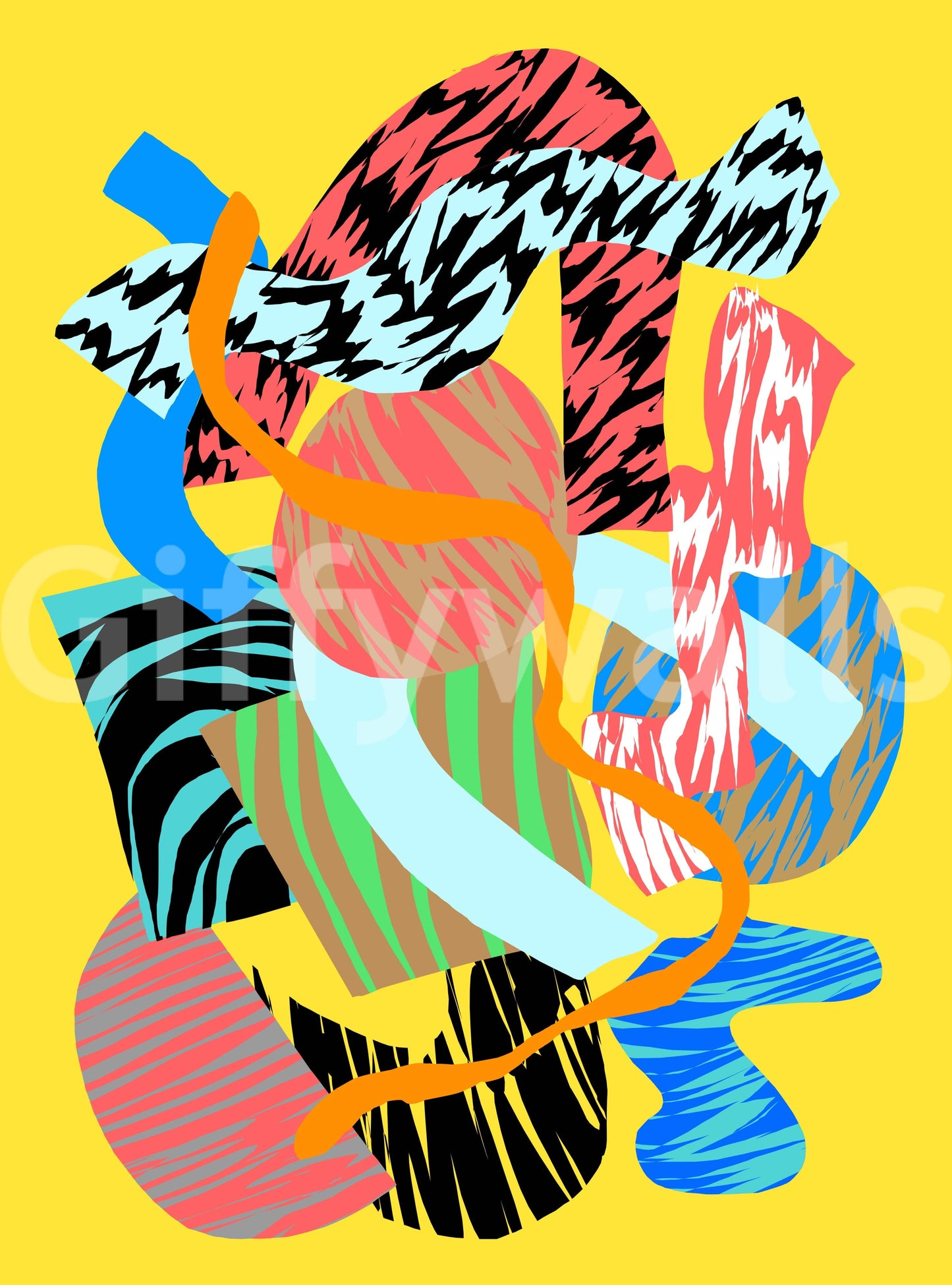 Space lime Wall Mural