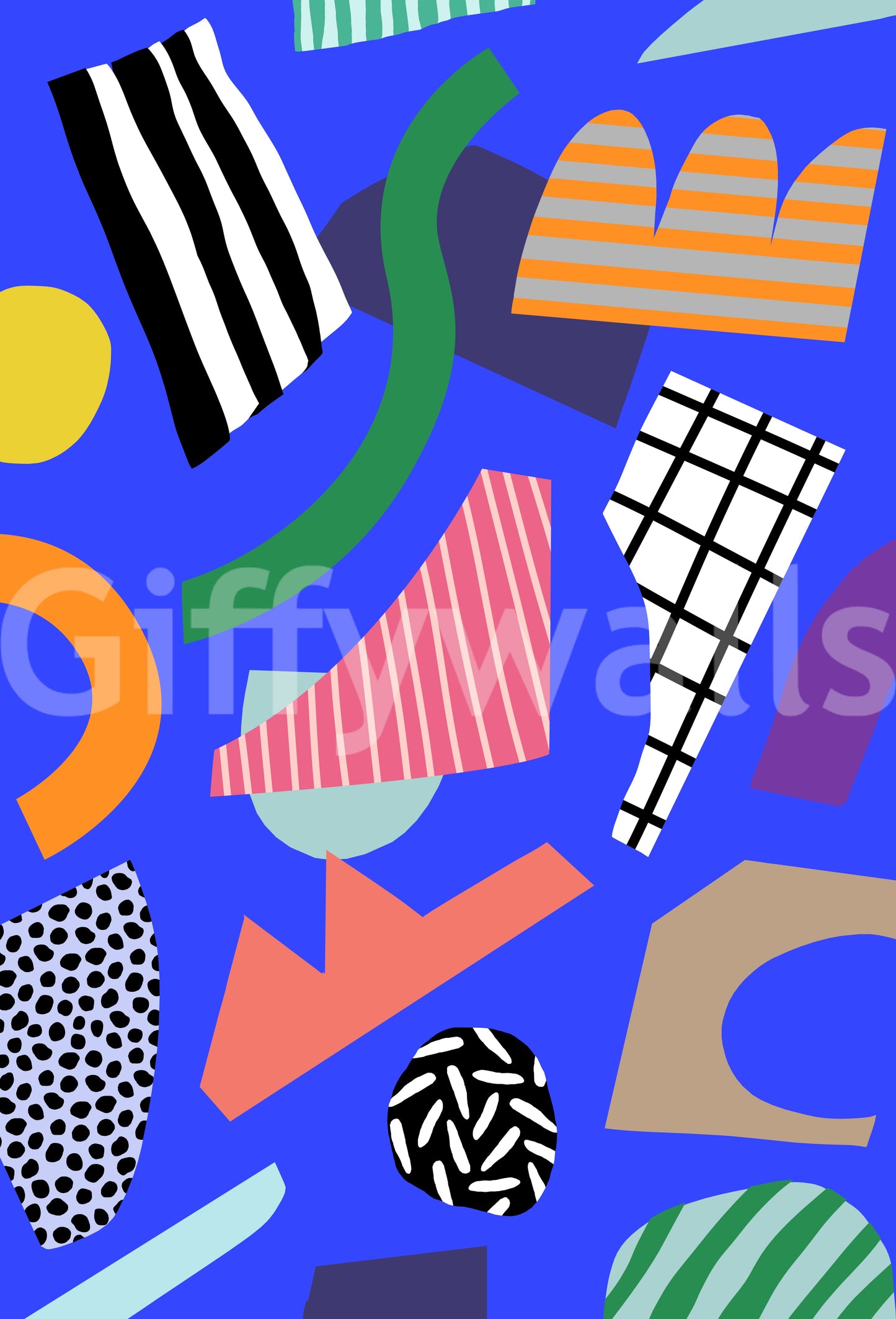 A tranquil subtle texture mural on the wallpaper.