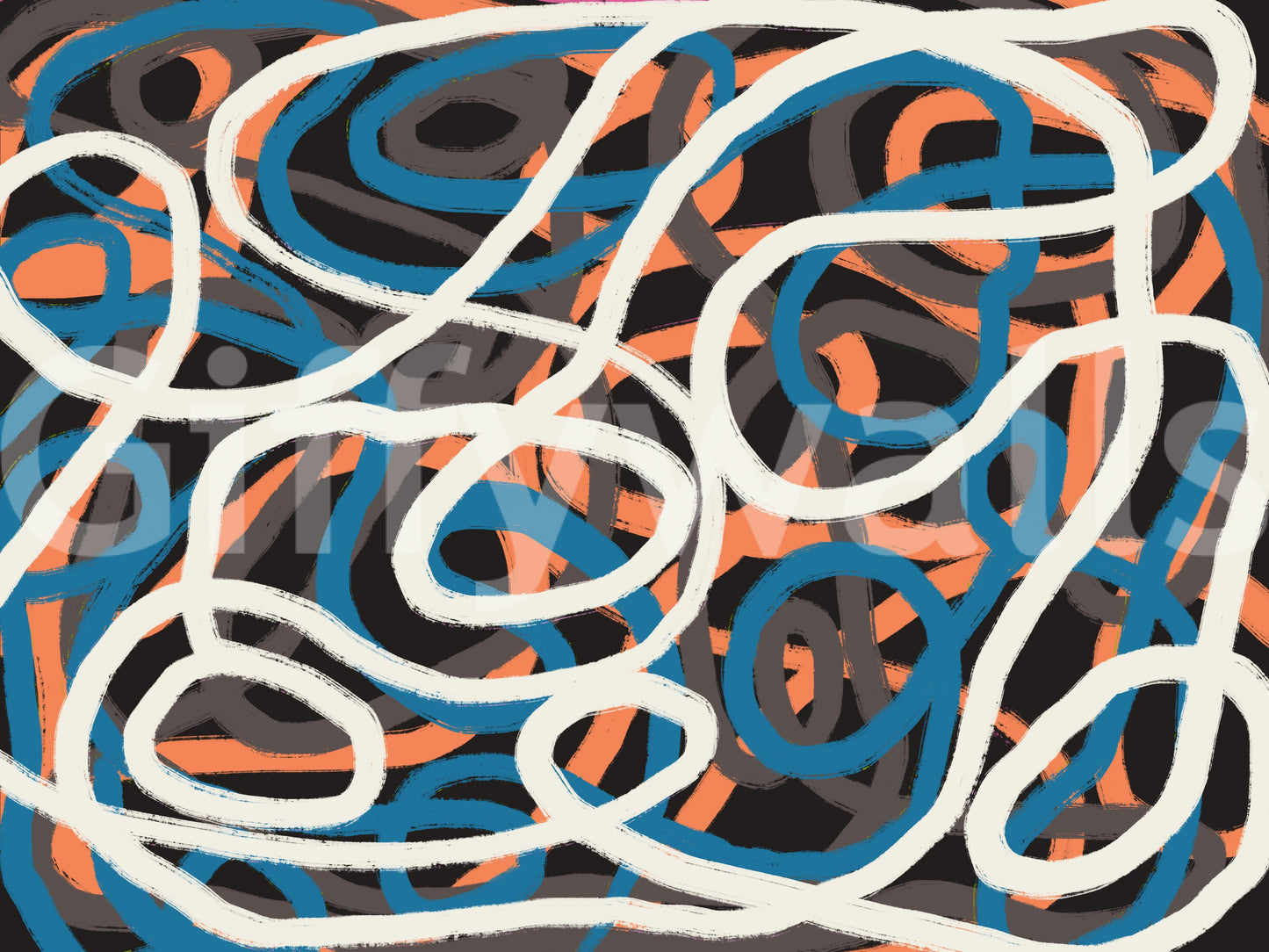 Brushstroke Maze Wall Mural -2630428