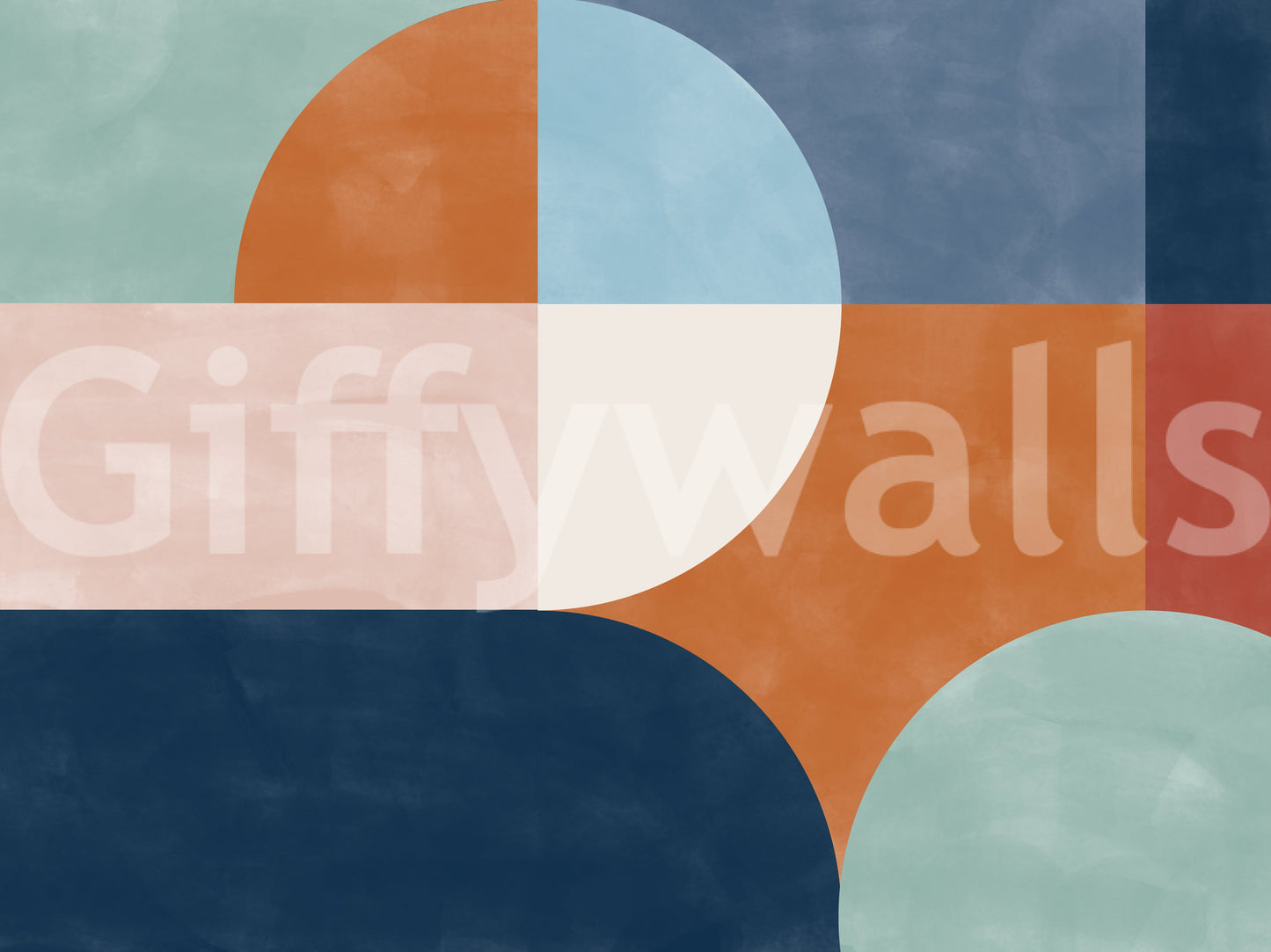 Circle & Square Abstract Wall Mural -2632095