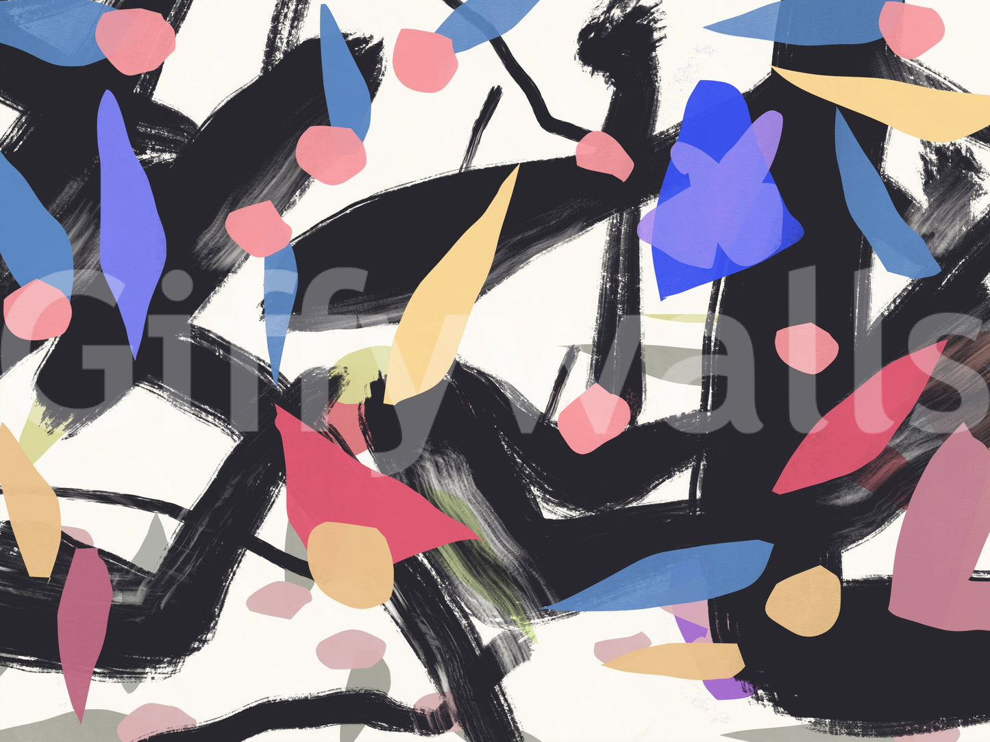 Brushstroke Symphony Wall Mural -2632272