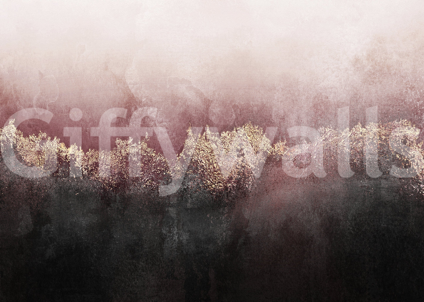 Gilded Rose Dusk Wall Mural - 2715899