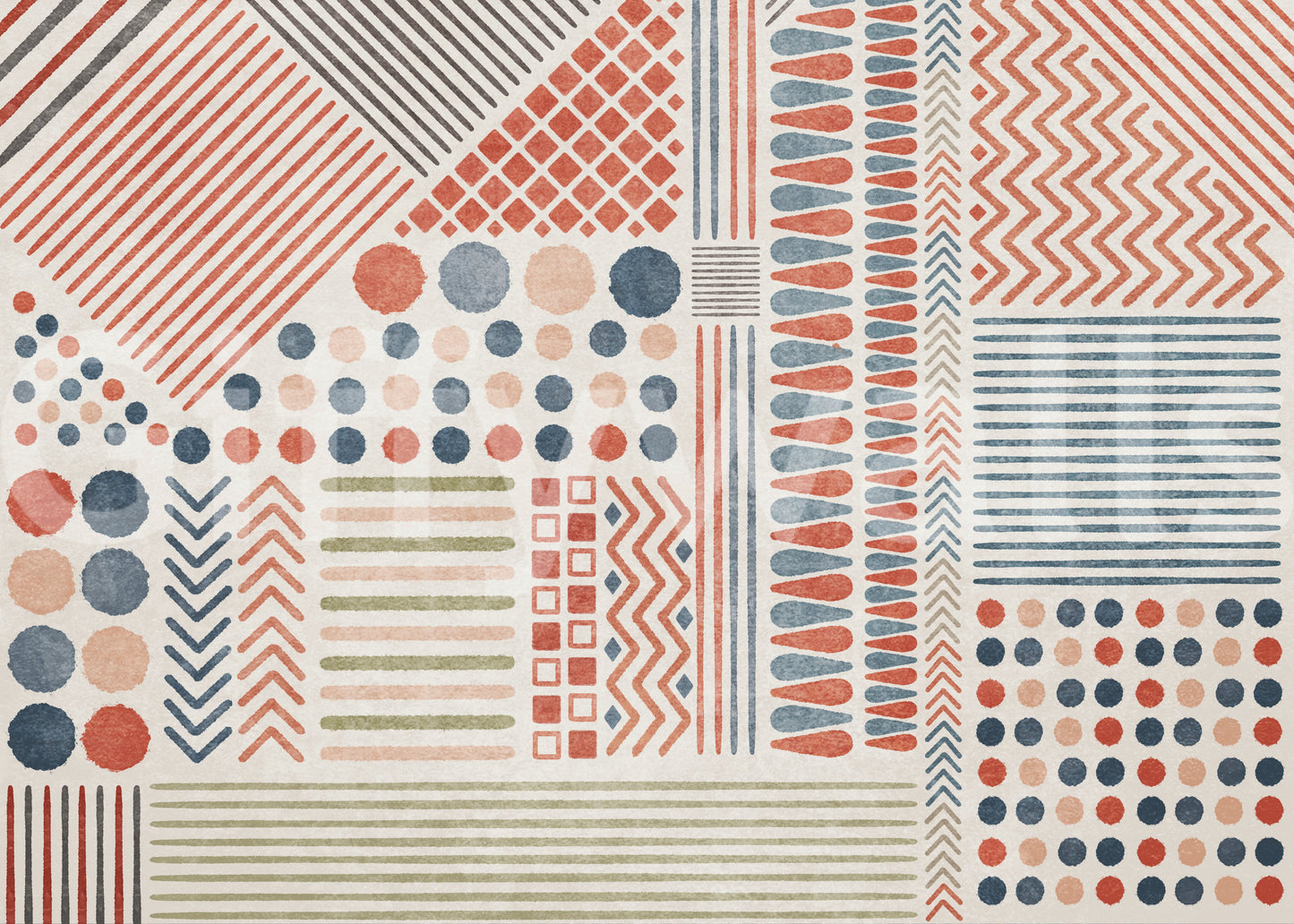 A high-quality minimalist block wall mural for walls.