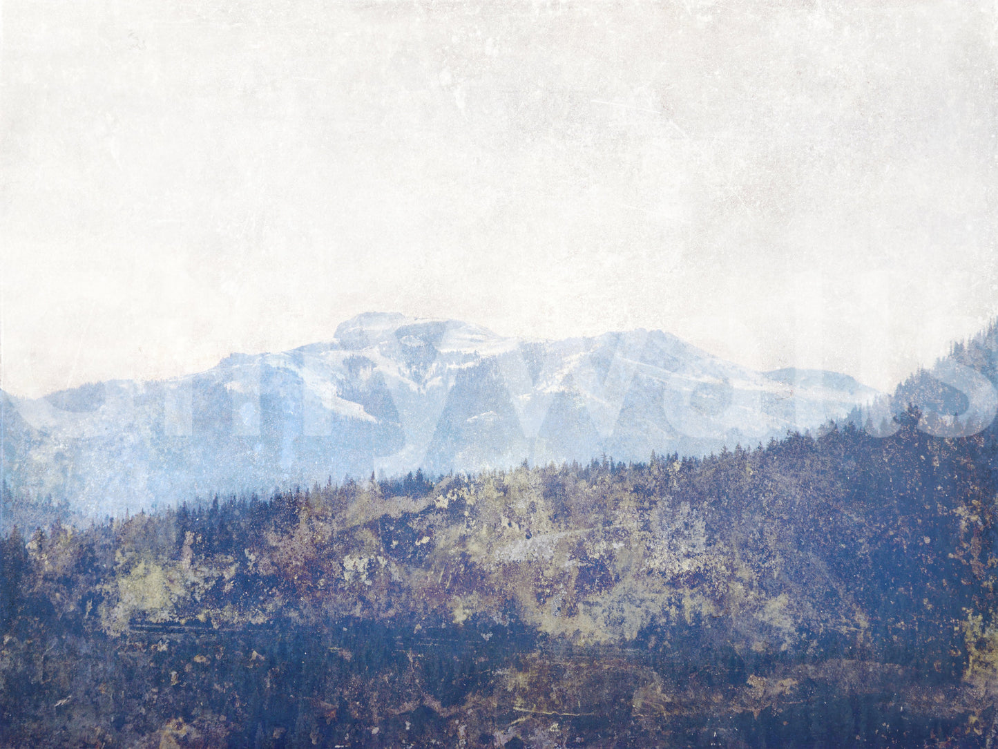 A high-quality minimalist peak wall mural for walls.