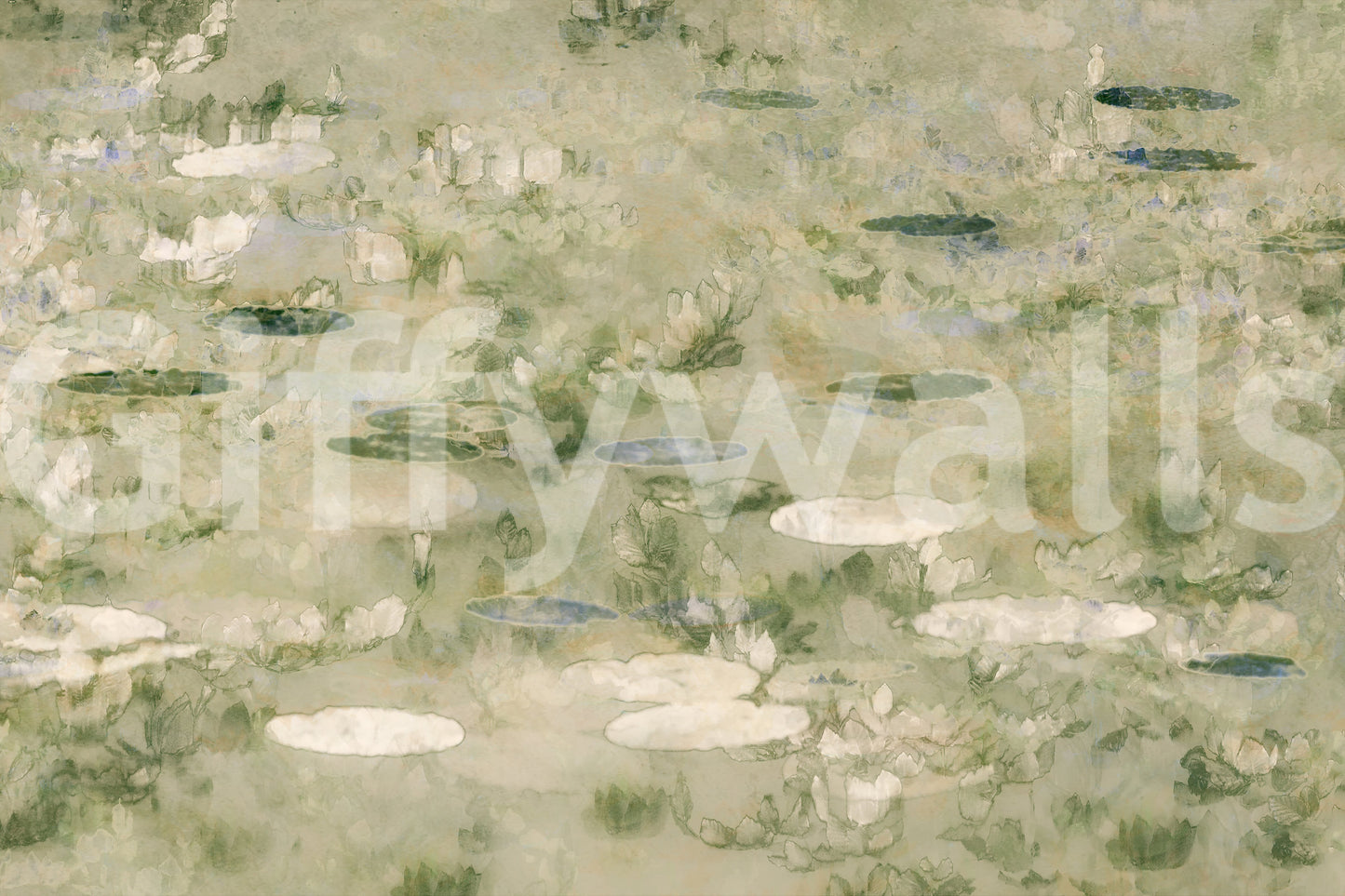 A high-quality serene flower wall mural for walls.