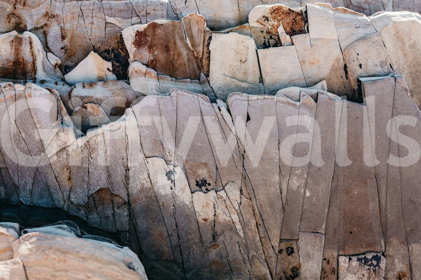 Fragmented rock texture wallpaper for walls detail.