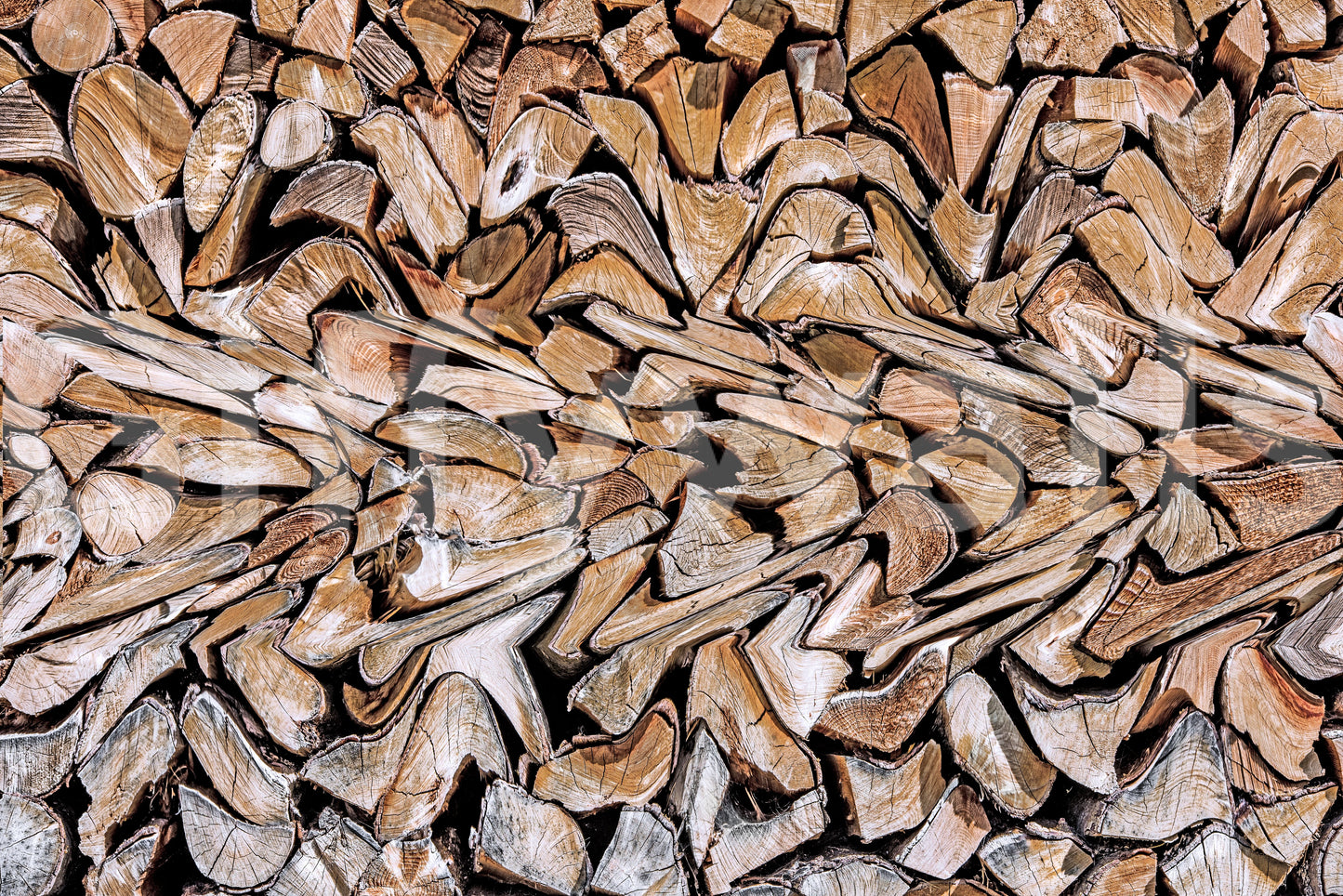 Loft apartment decor with the stylish Fractured Timber Wall Mural.