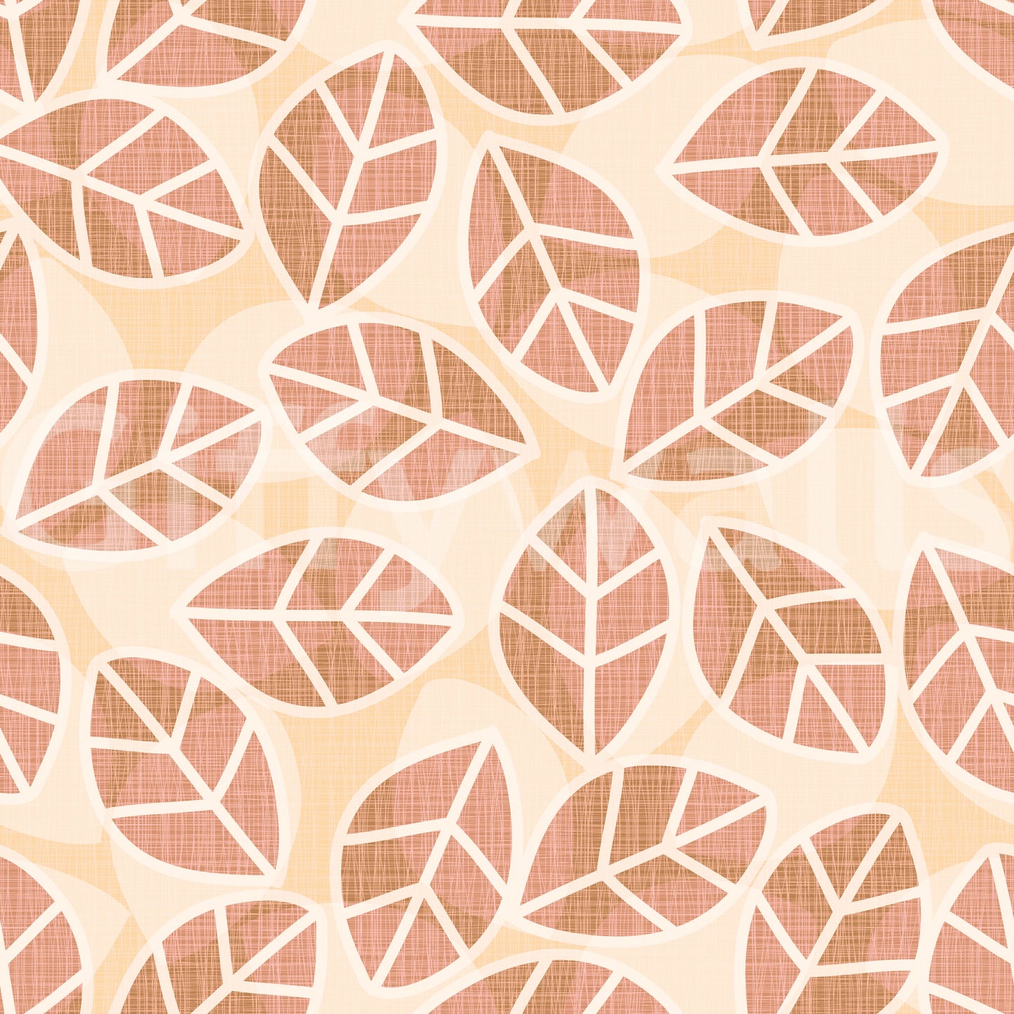 Subtle, warm tones in the Autumn Blush Leaves Wallpaper design.