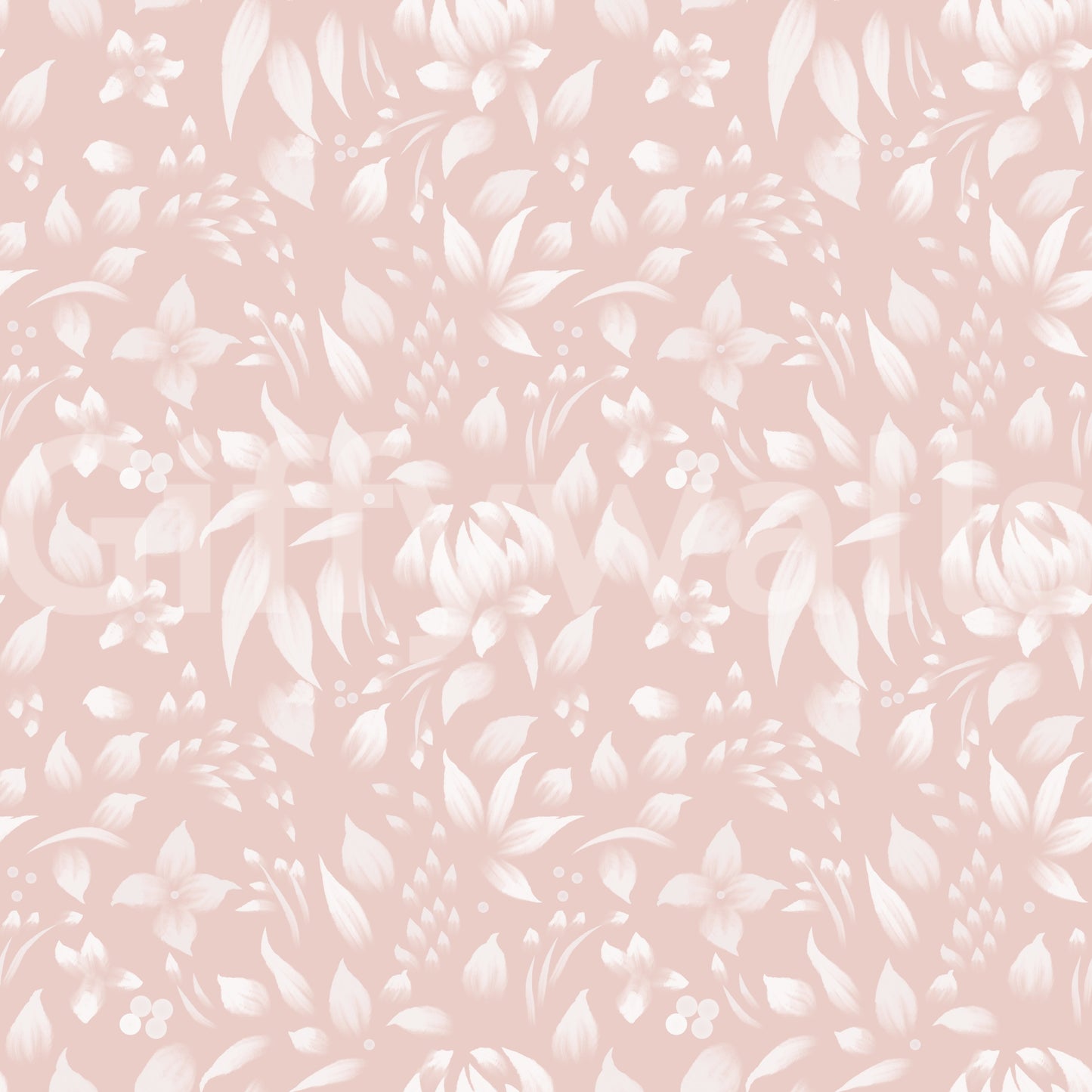 Charming repeating Blush blooming spring calming flowers Wallpaper backdrop.