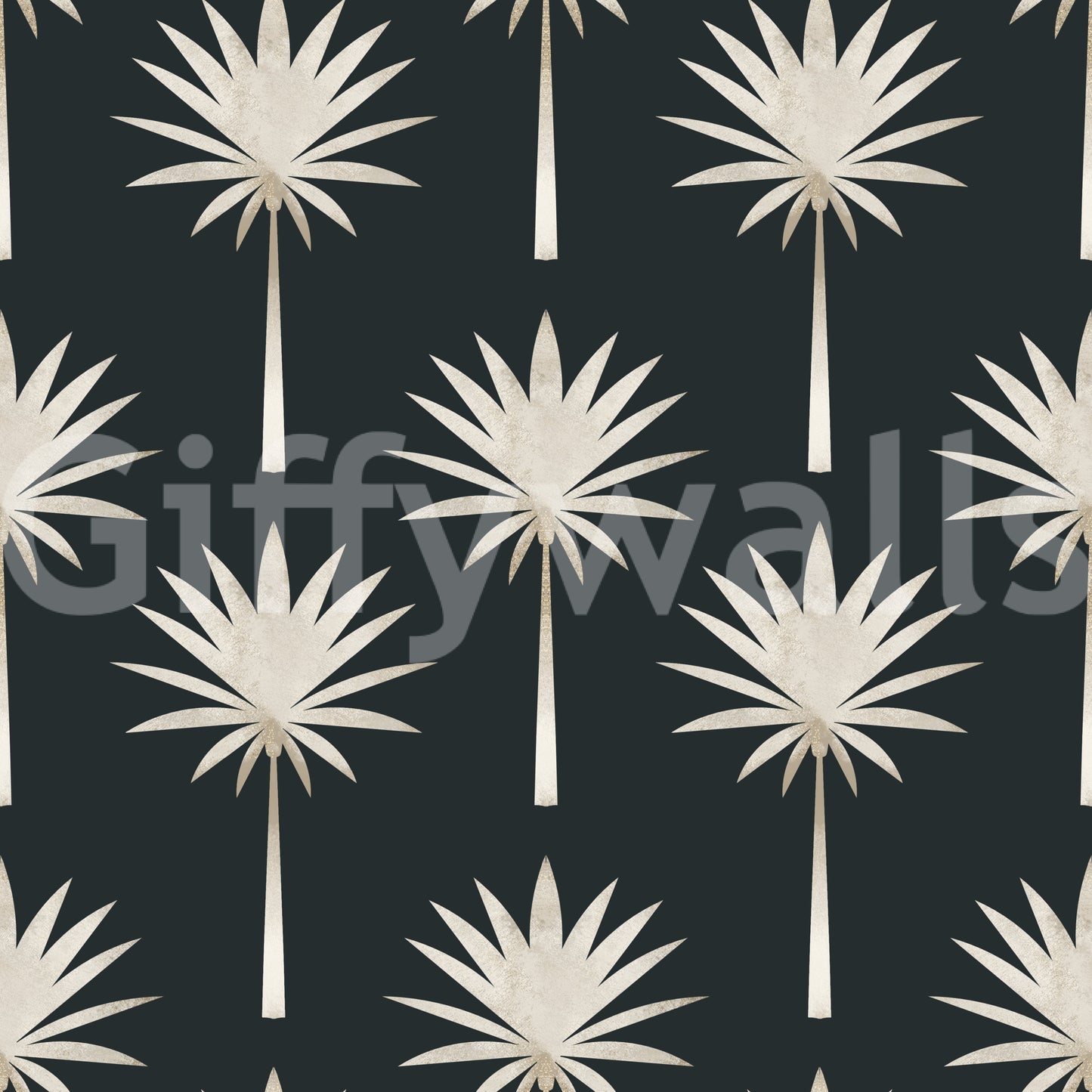 Unique palm Luxe Palms Art Deco Tropical Flair Wallpaper tree graphic.