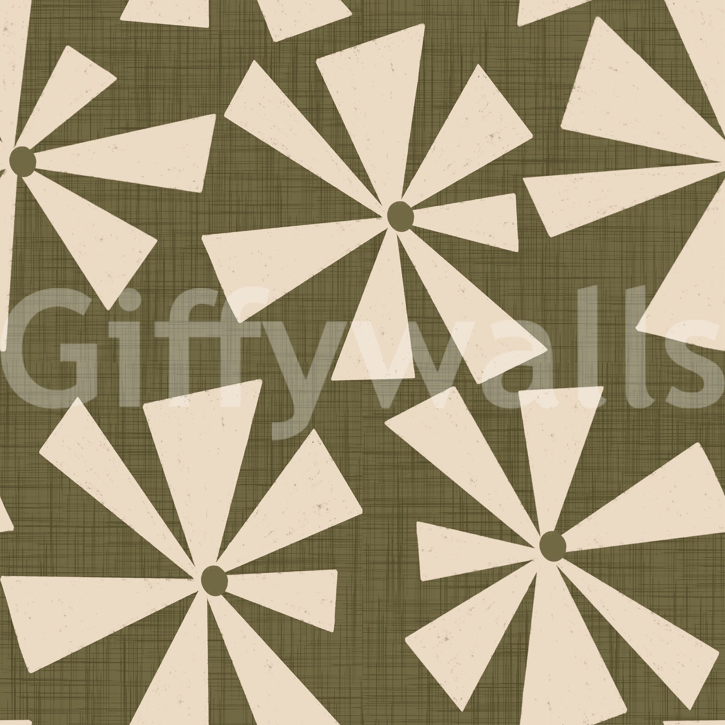 Retro Burst Pattern Wallpaper Mid-Century Mod Style