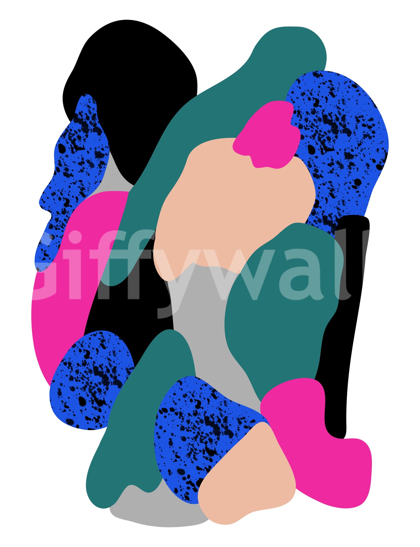 Perplexing biomorphic patterns on the Marathon Wall Mural.