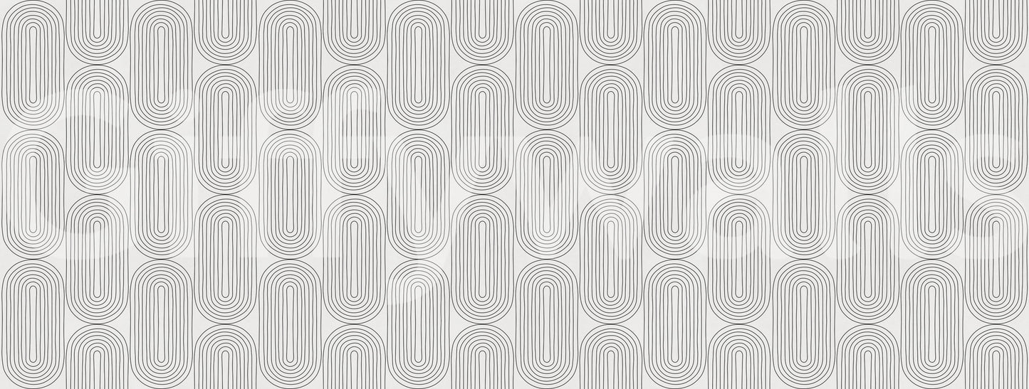 Bold simple geometric pattern Retro Arches for walls.