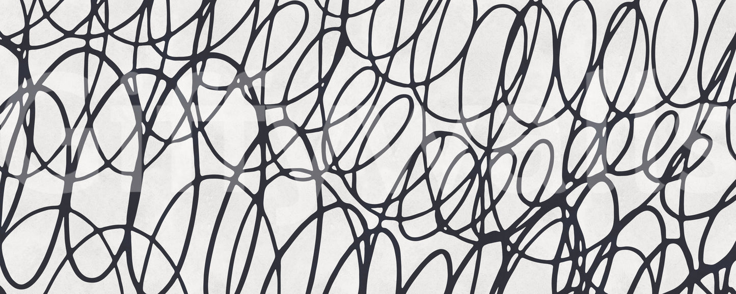 Contemporary Loop Lines wallpaper mural striking minimal artistic feature.