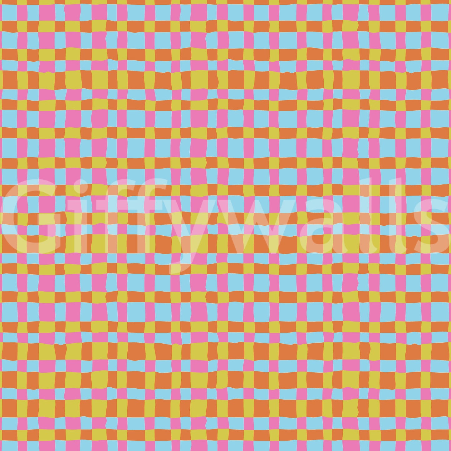 Vibrant Quilt Blocks wallpaper, unique eclectic surface covering material.