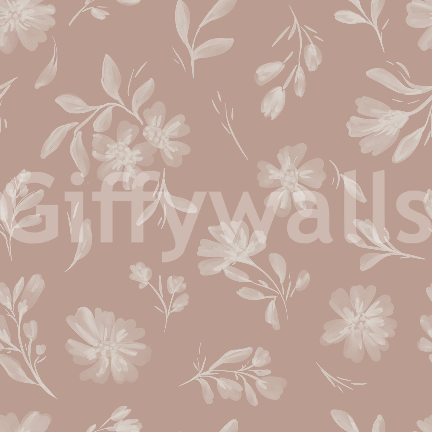 Dusty Rose Blooms Wallpaper