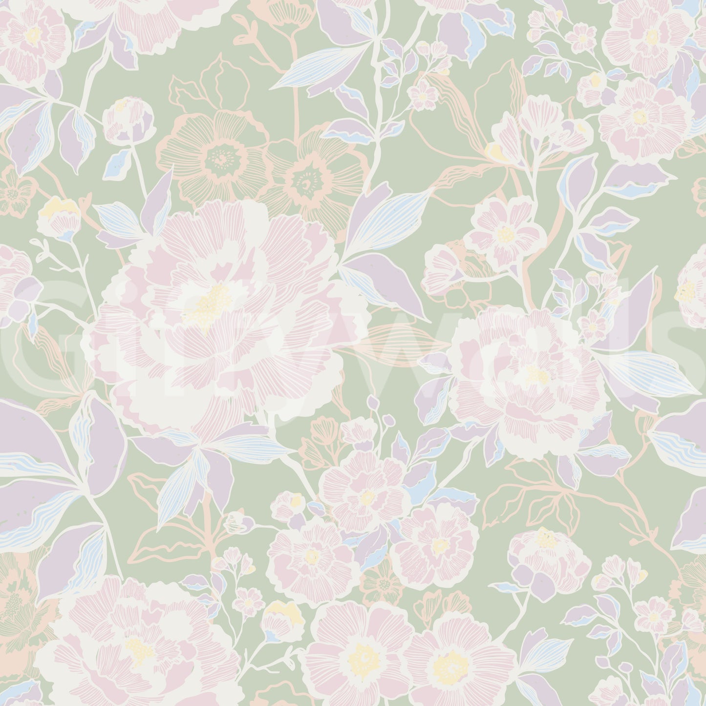 Soft Botanical Wallpaper