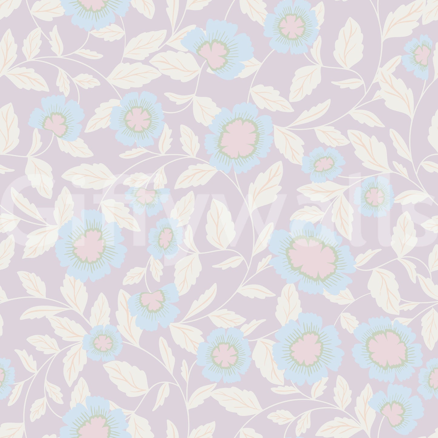 pastel Floral Serenity Wallpaper
