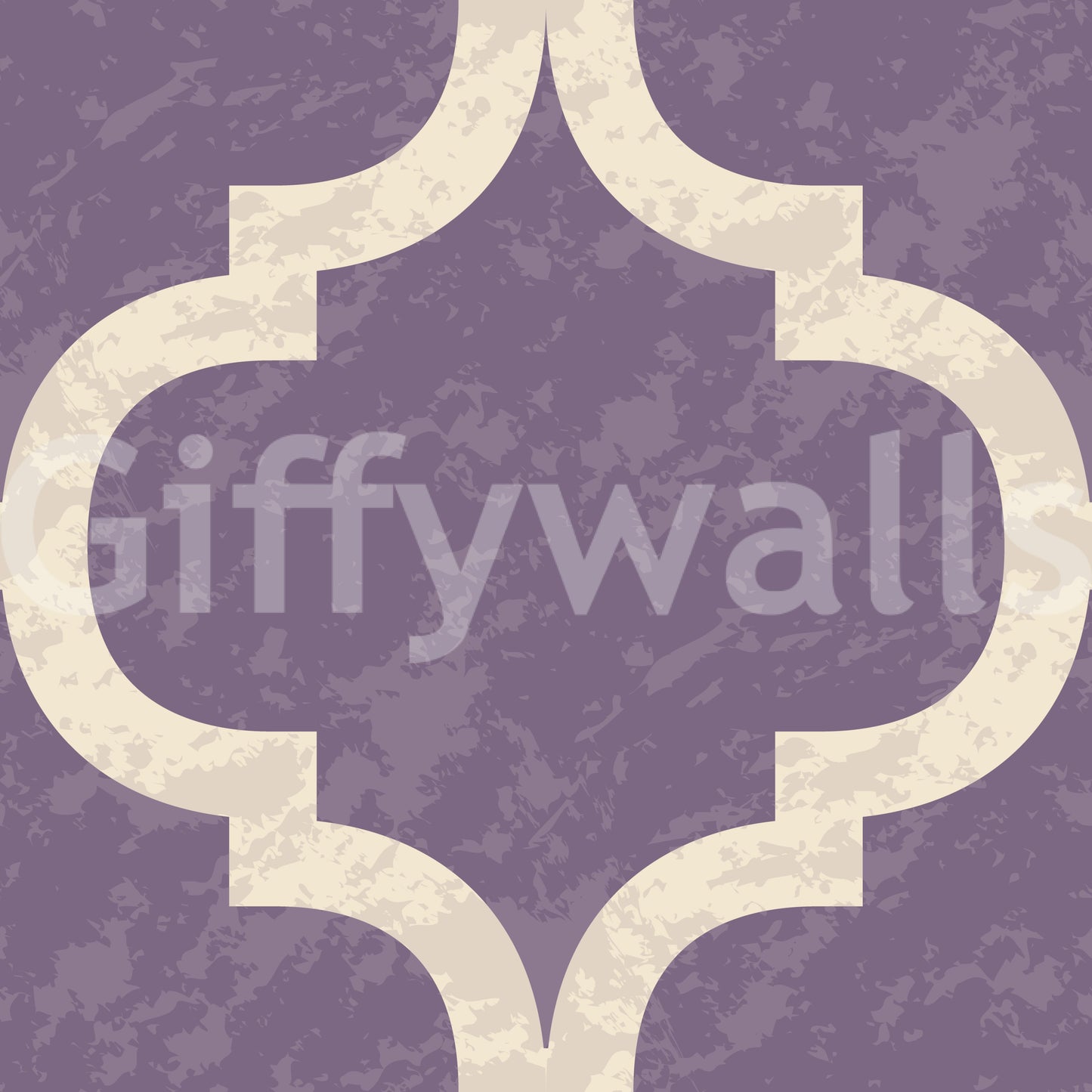 Moroccan Ogee - Grey Purple Wallpaper