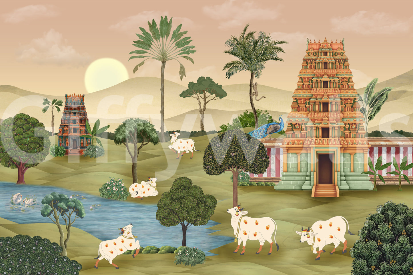 Madhuban Moonlight Wall Mural