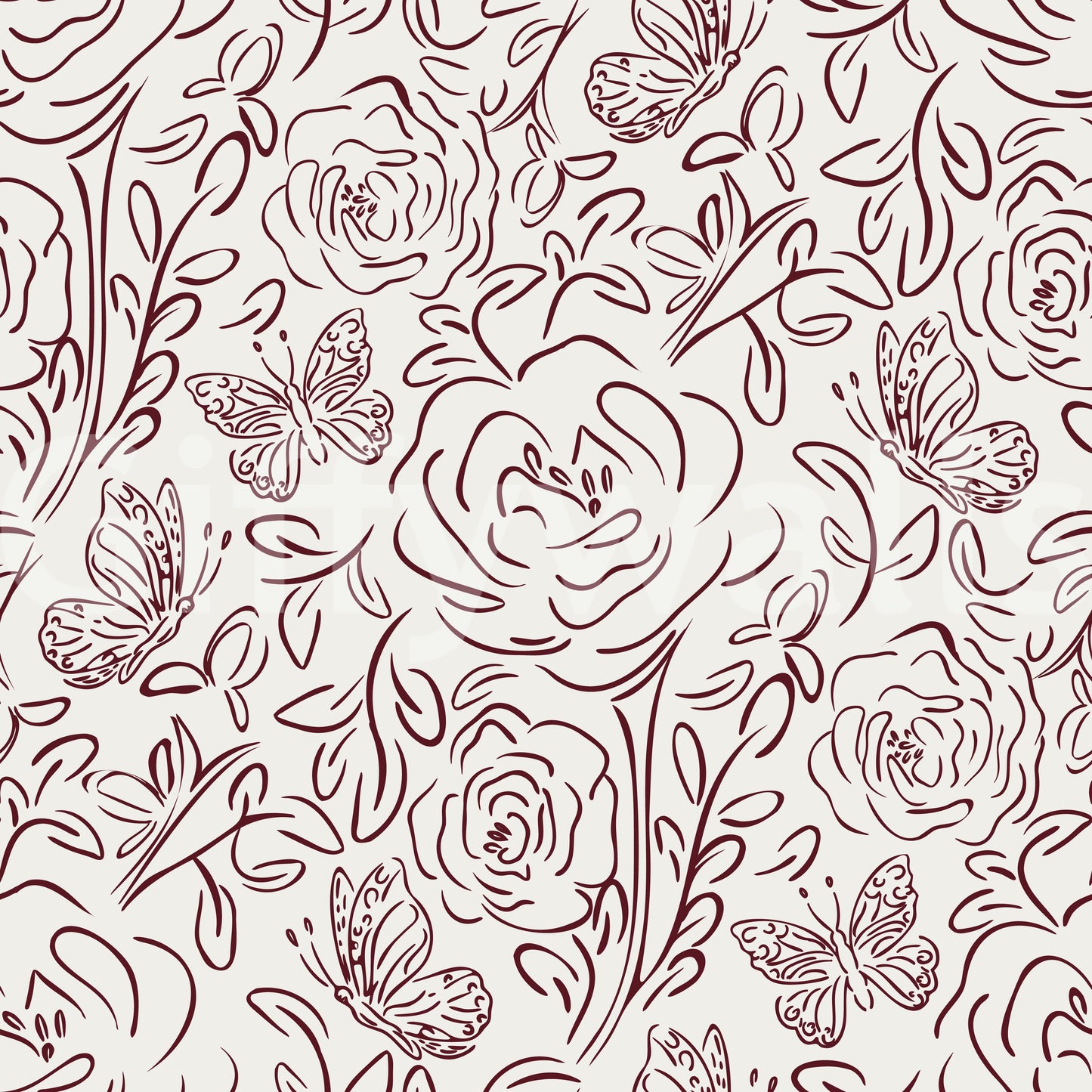 Floral Line Dance Wallpaper