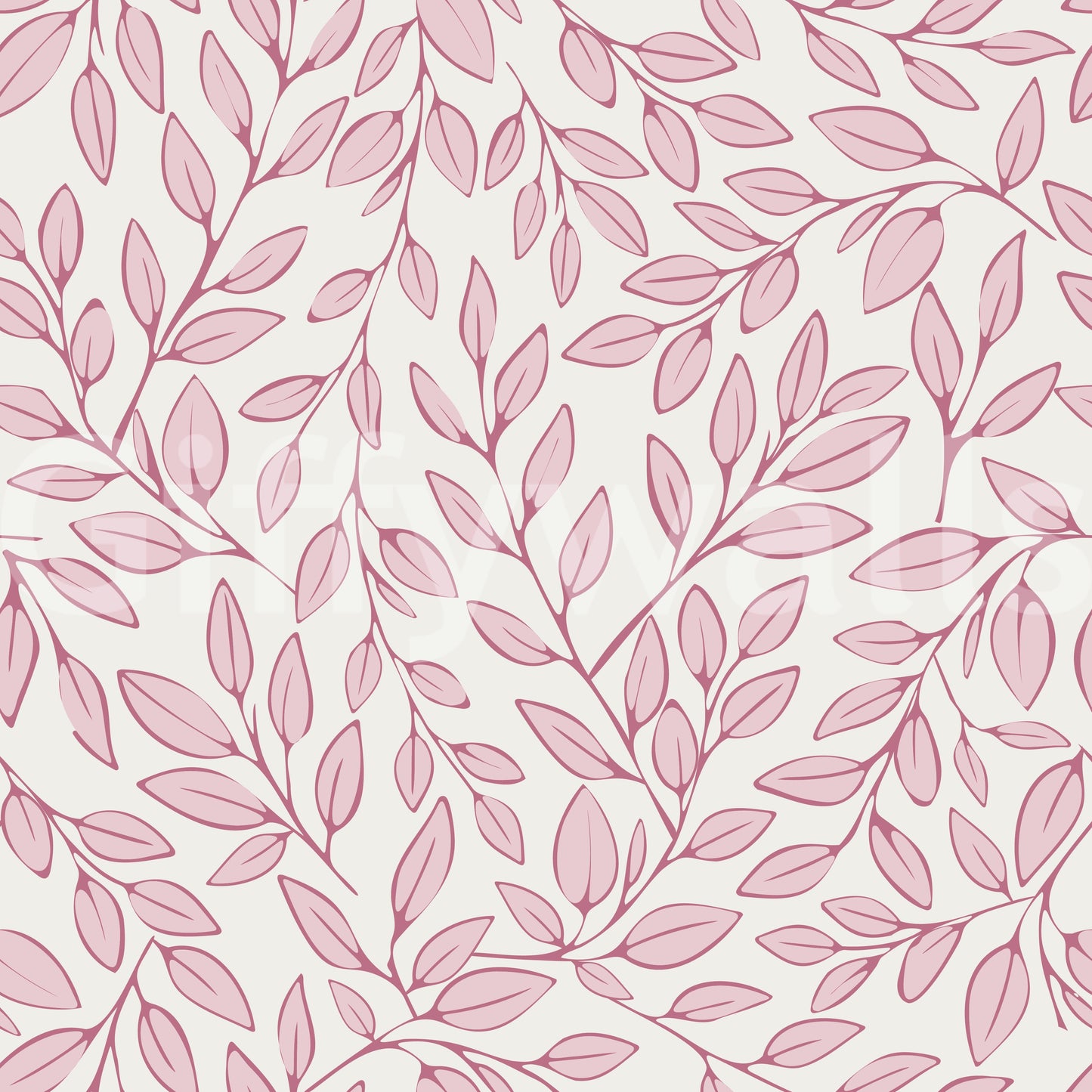 Dusty Rose Vines Wallpaper