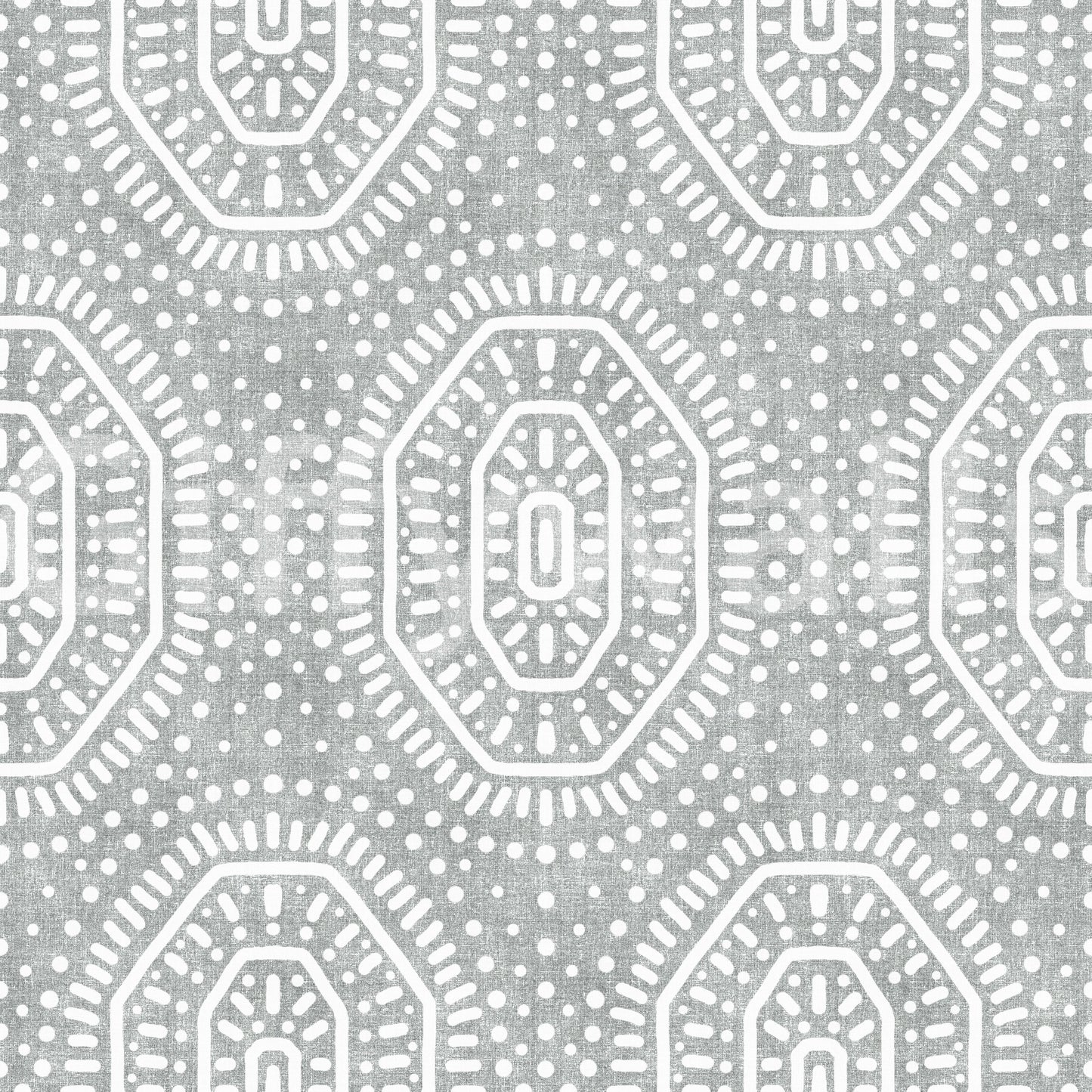 Boho Octagons Crochet Grunge Grey Clouds Wallpaper
