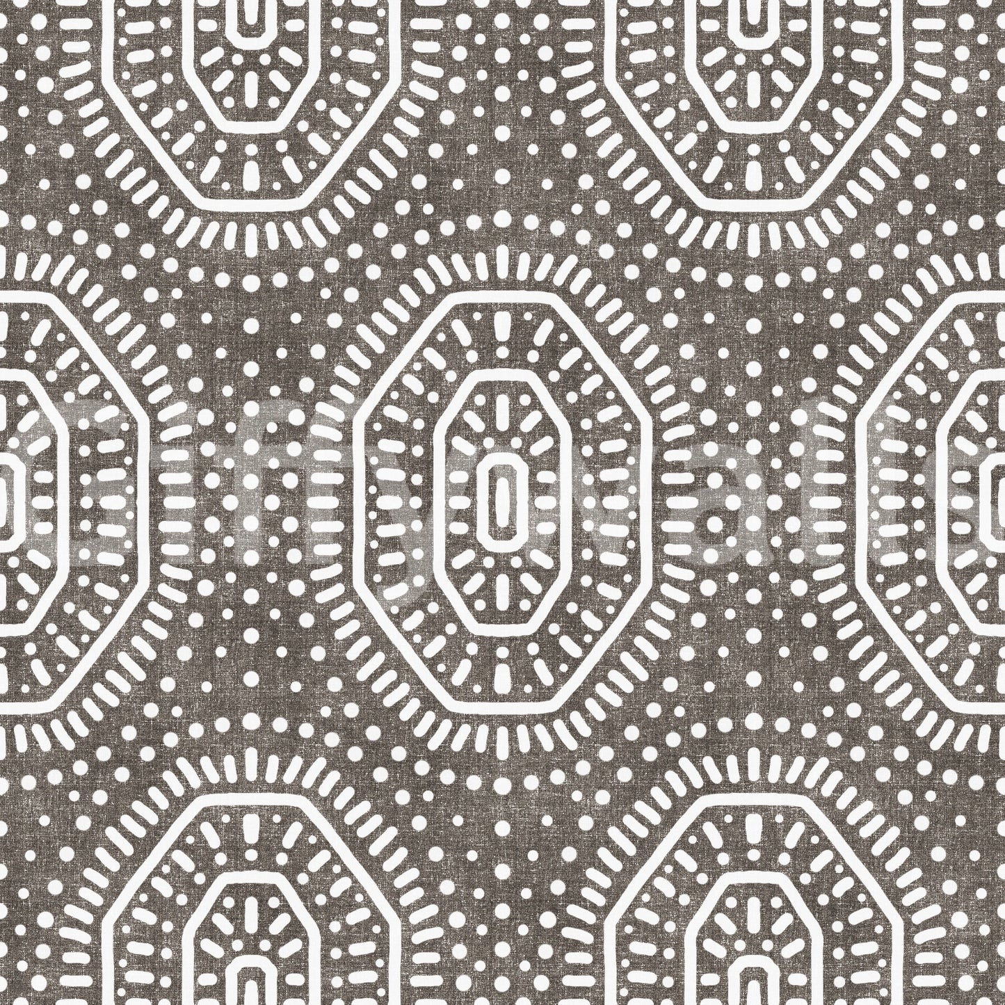 Boho Octagons Crochet Grunge Dark Bark Wallpaper