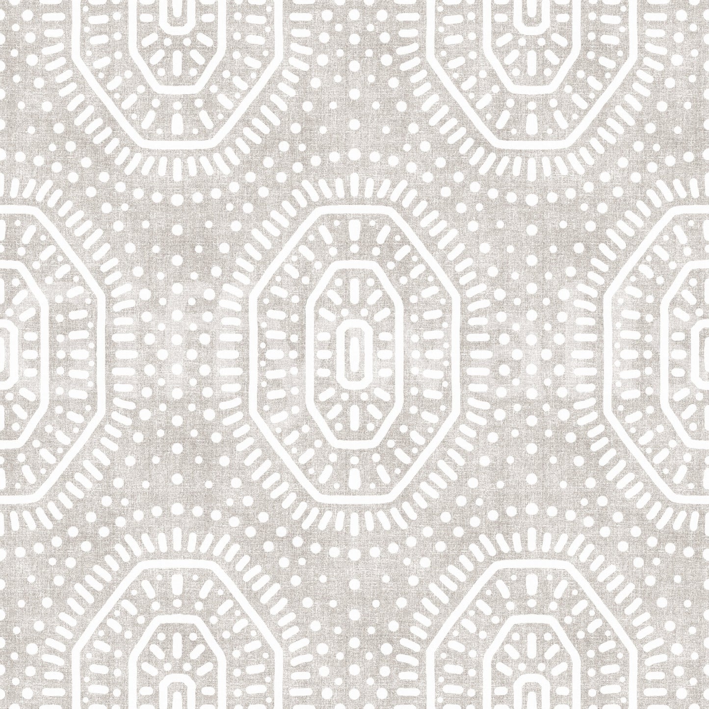 Boho Octagons Crochet Grunge Neutral Wallpaper
