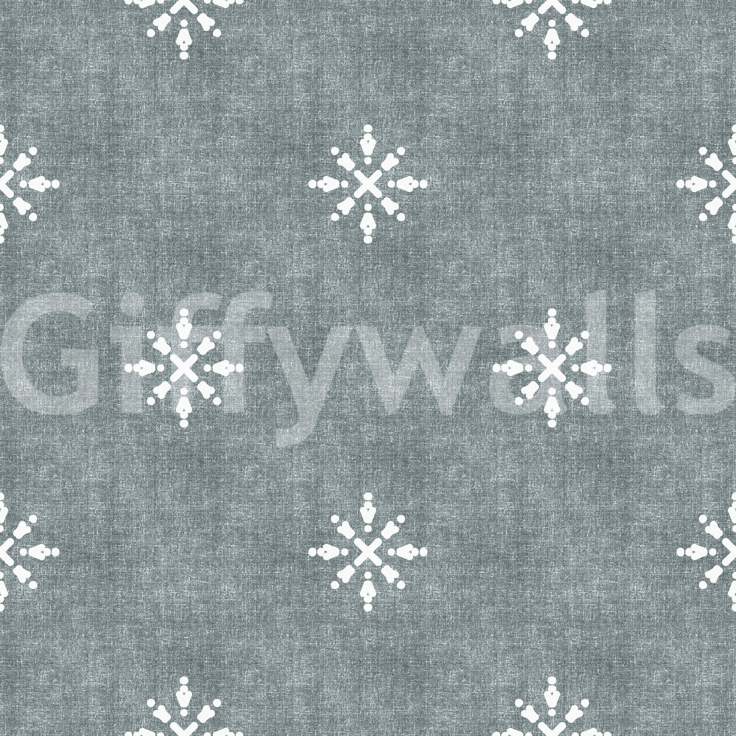 Calming blue wallpaper for a peaceful room feel.