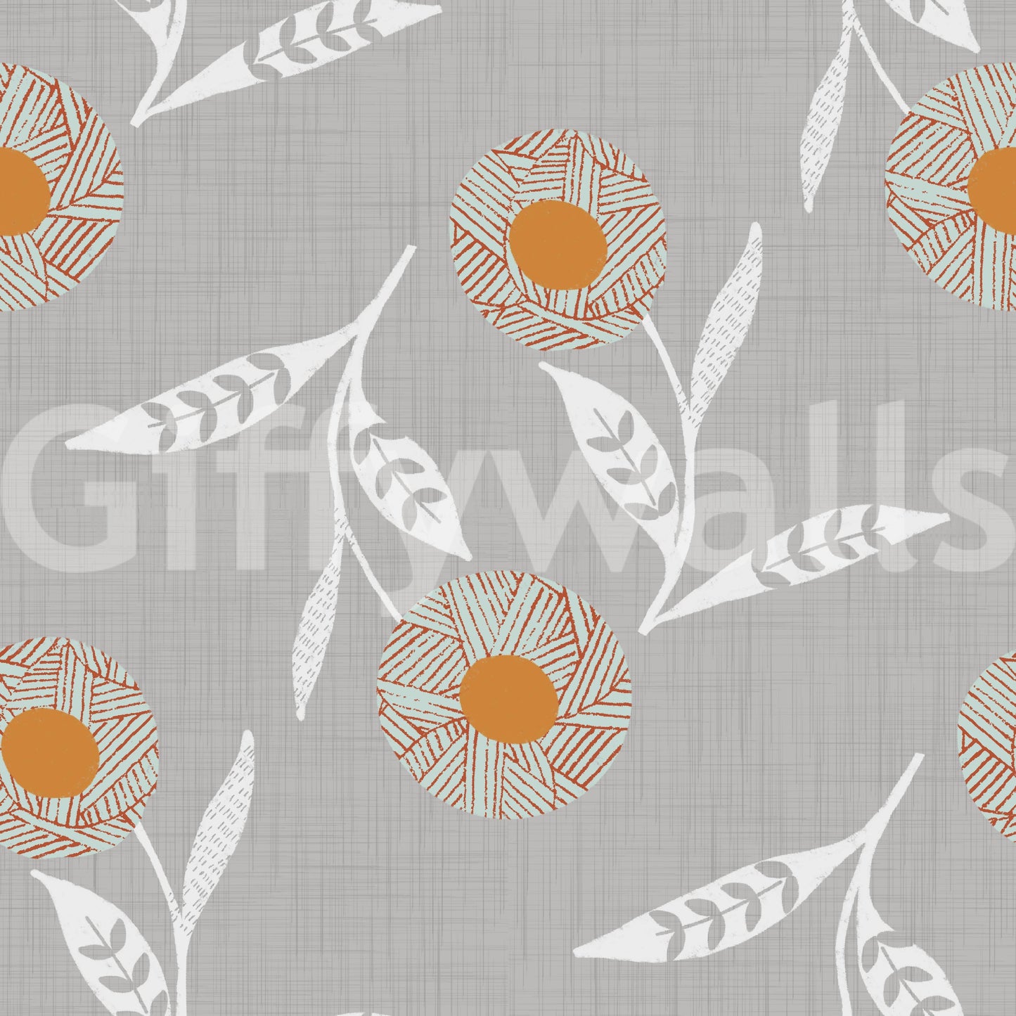 Cozy Scandi Flower Warm Linen - Craft Botanical Wallpaper
