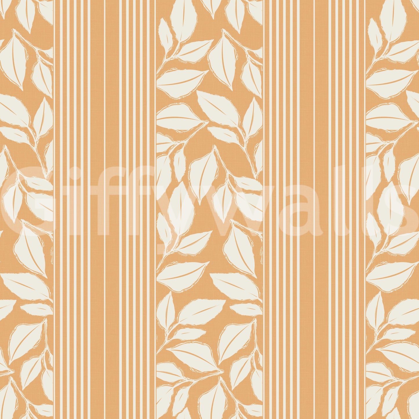 Vintage Trailing Foliage Golden Wallpaper