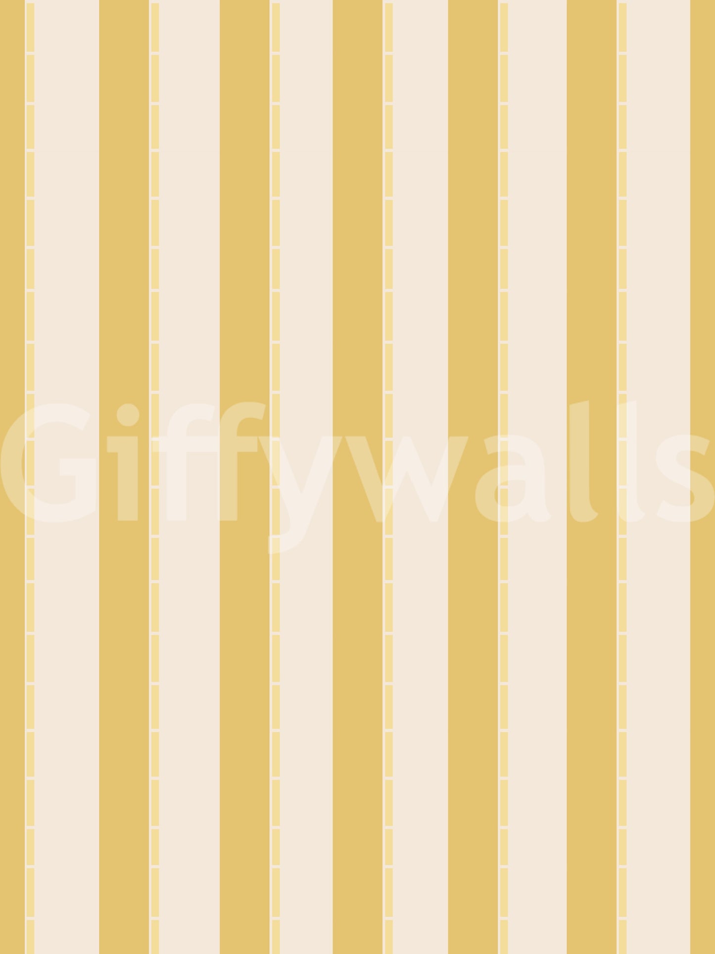 Lemon Gilded Stripes Wallpaper
