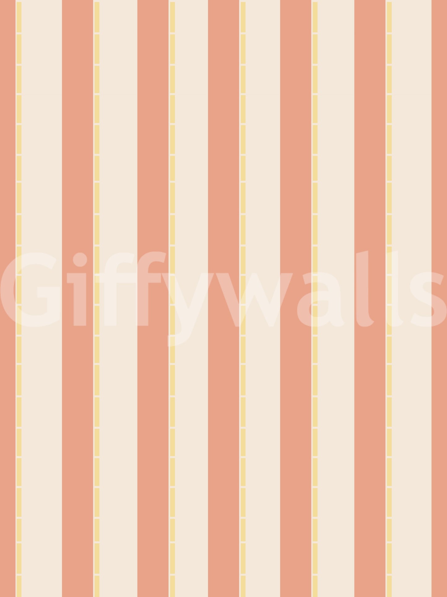 Peach & Cream Stripes Wallpaper