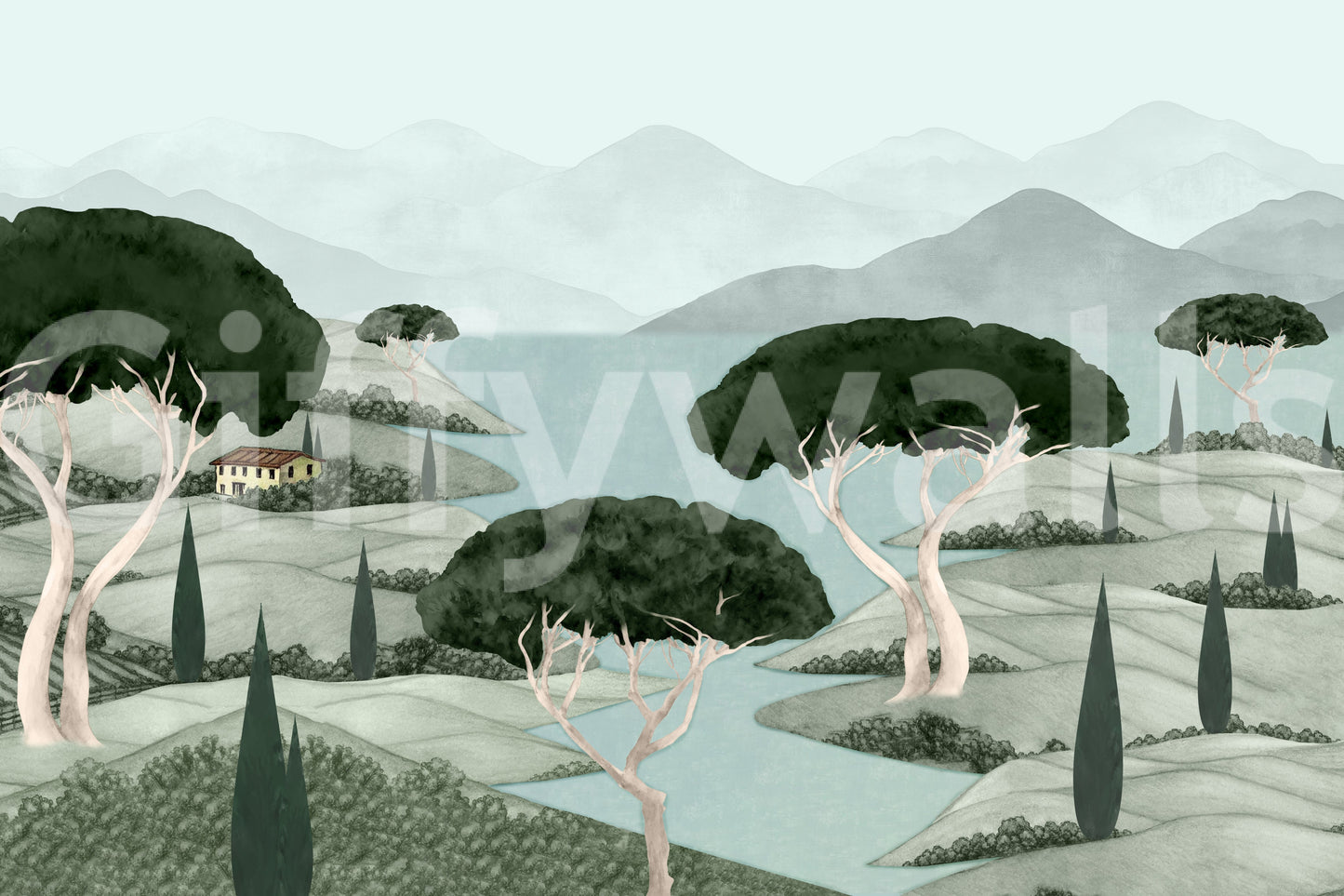 Tuscan Dreamscape Wall Mural