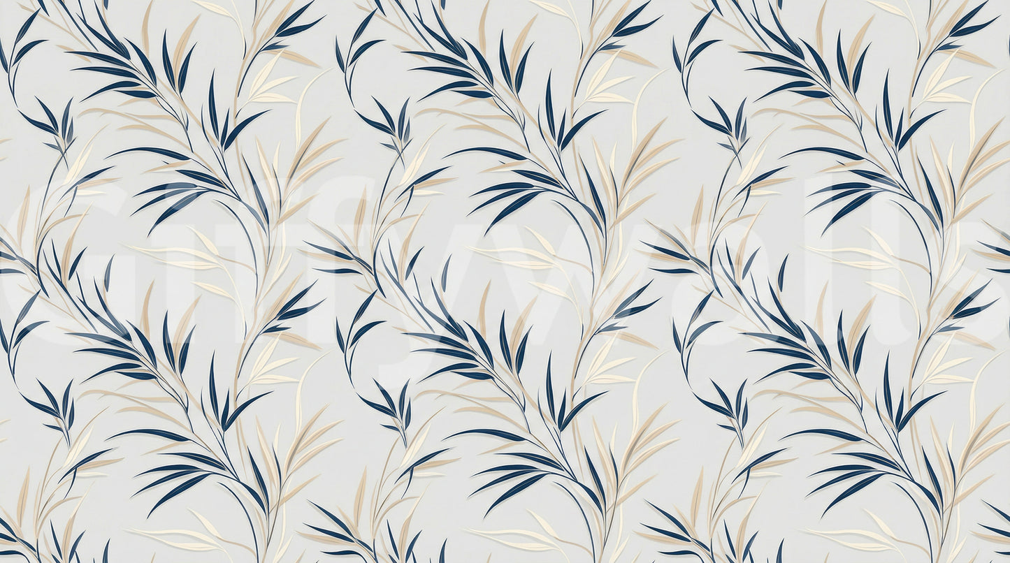 Serene Leaf Sway Wall Mural